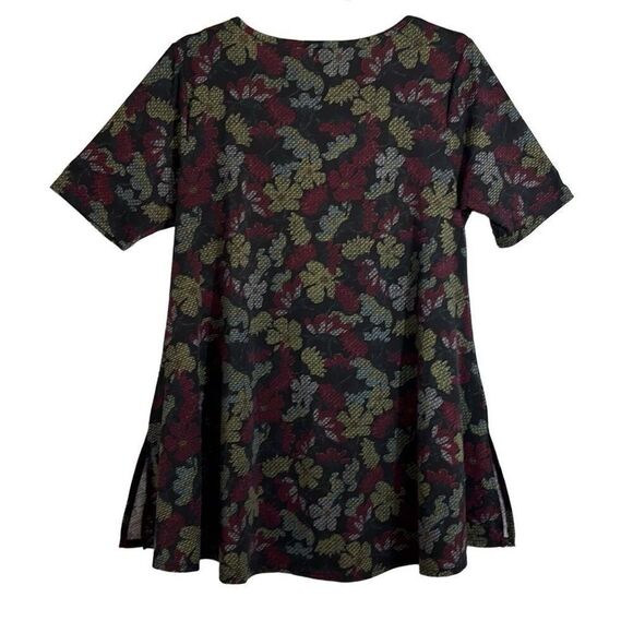 LuLaRoe Perfect T print swing shape half sleeve side vent tunic tee S - Picture 5 of 10